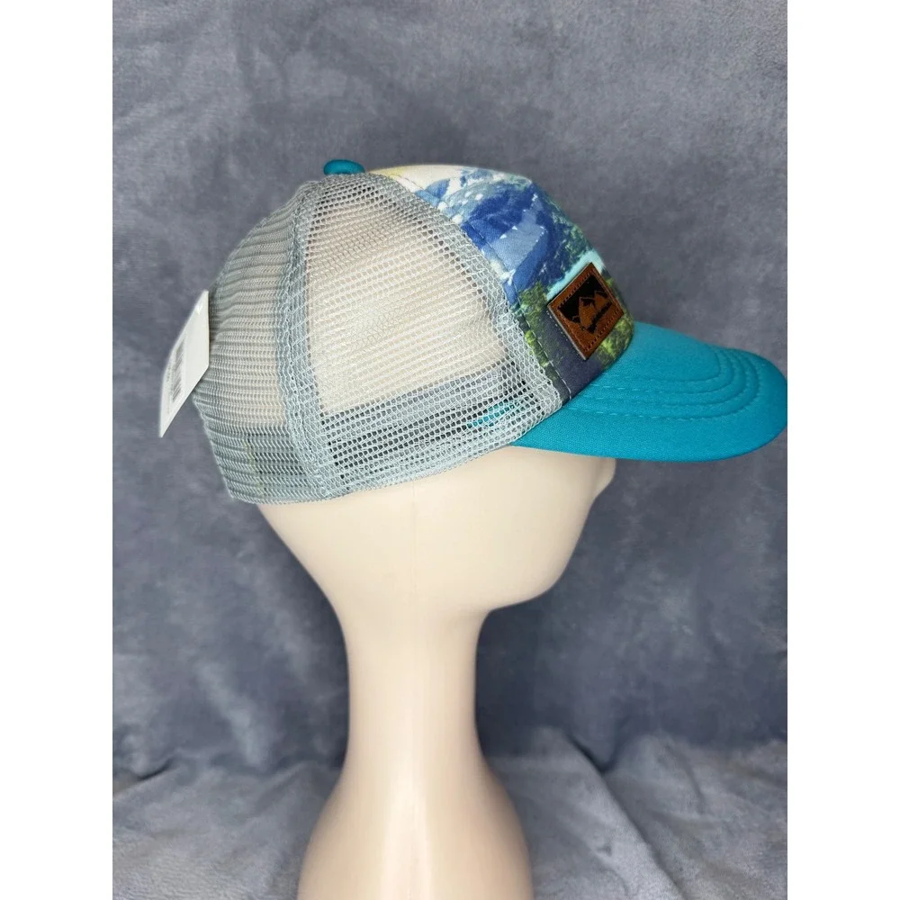 Montana Tees Glacier Trucker‎ Hat Child 4-10y Teal Blue Green